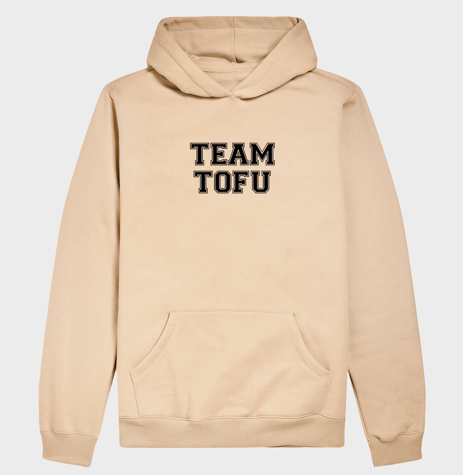 Hoodie Slim Team Tofu - Frase Preta