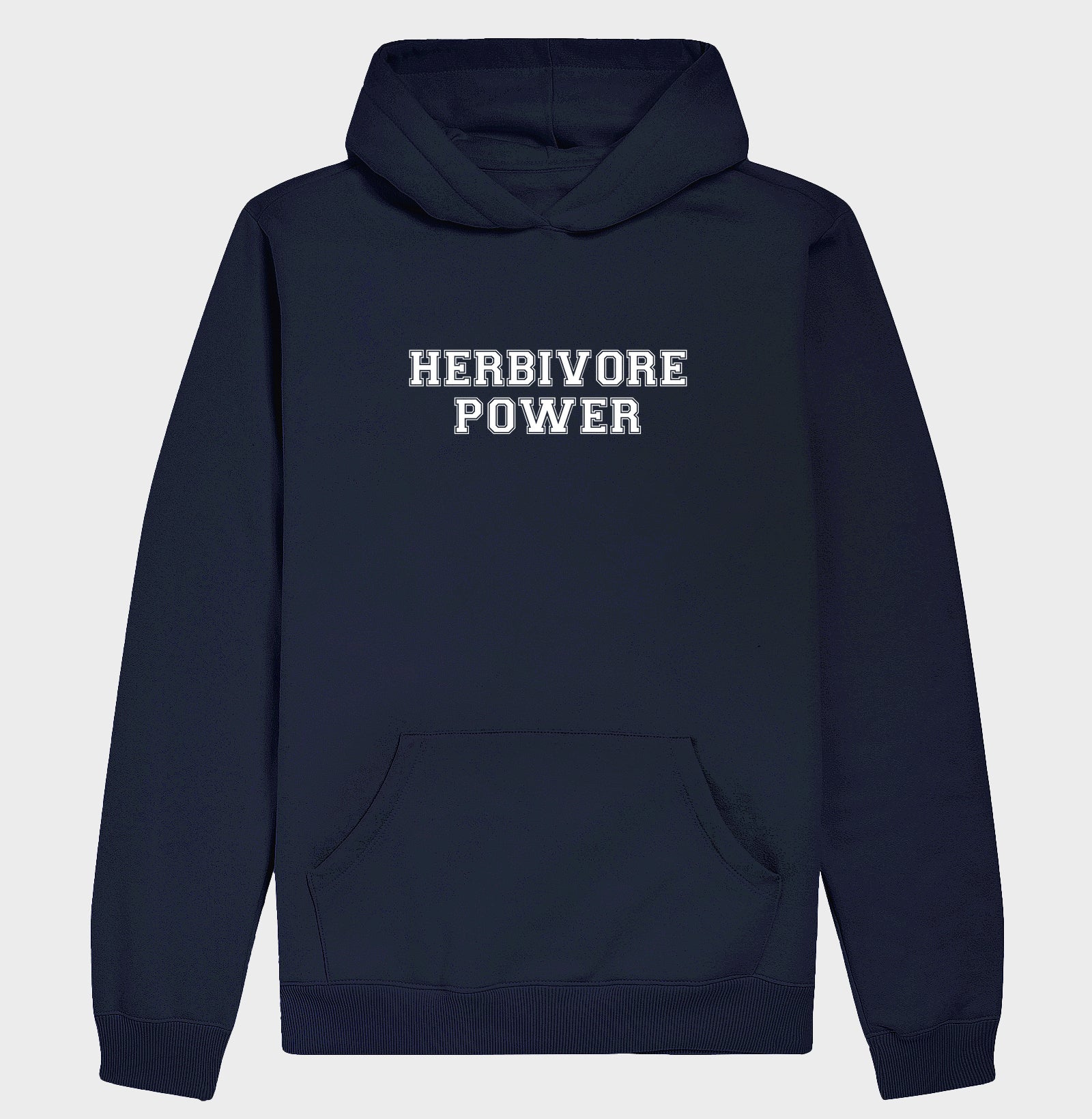 Hoodie Slim Herbivore Power - Frase Branca