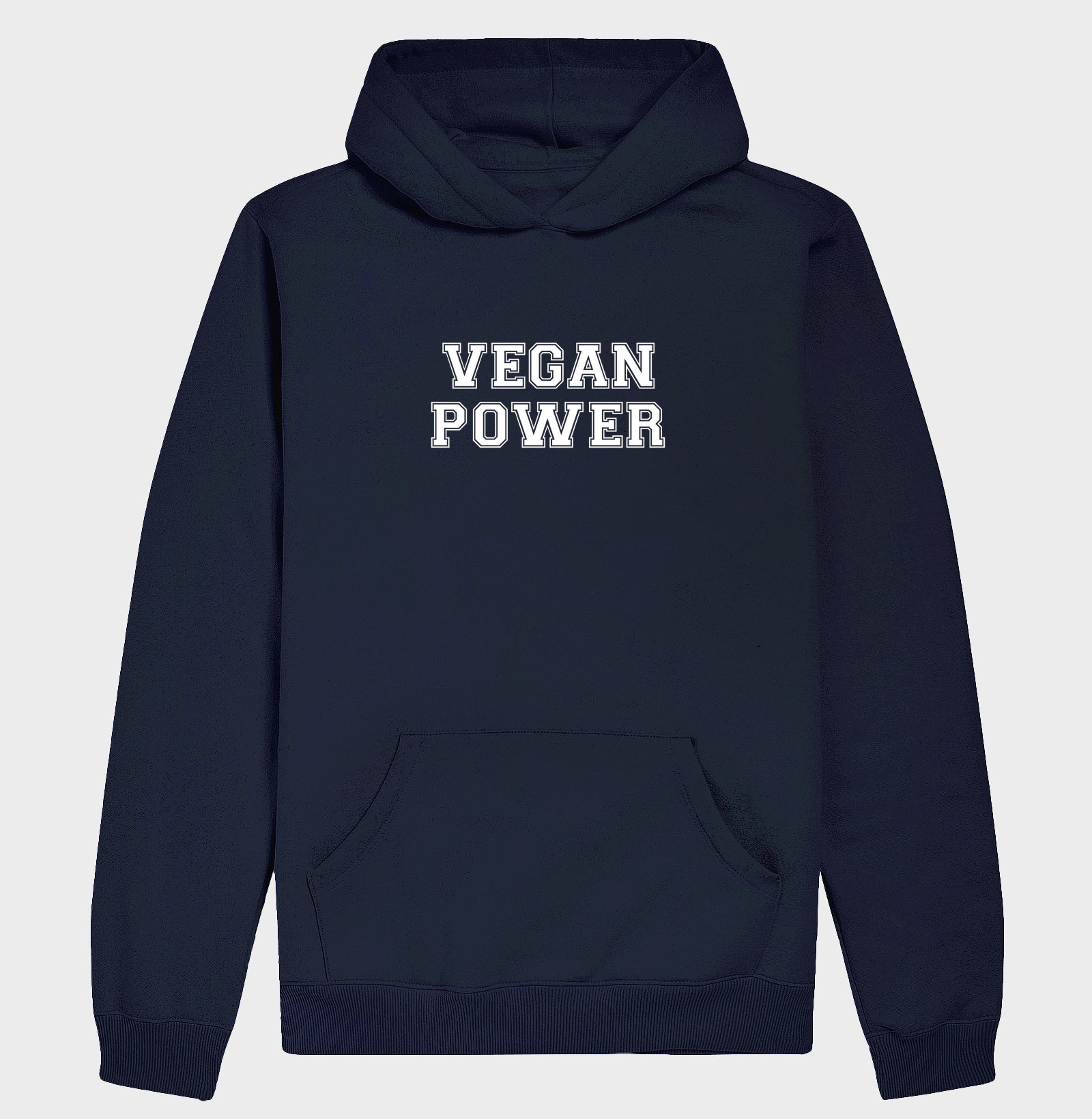 Hoodie Slim Vegan Power - Frase Branca