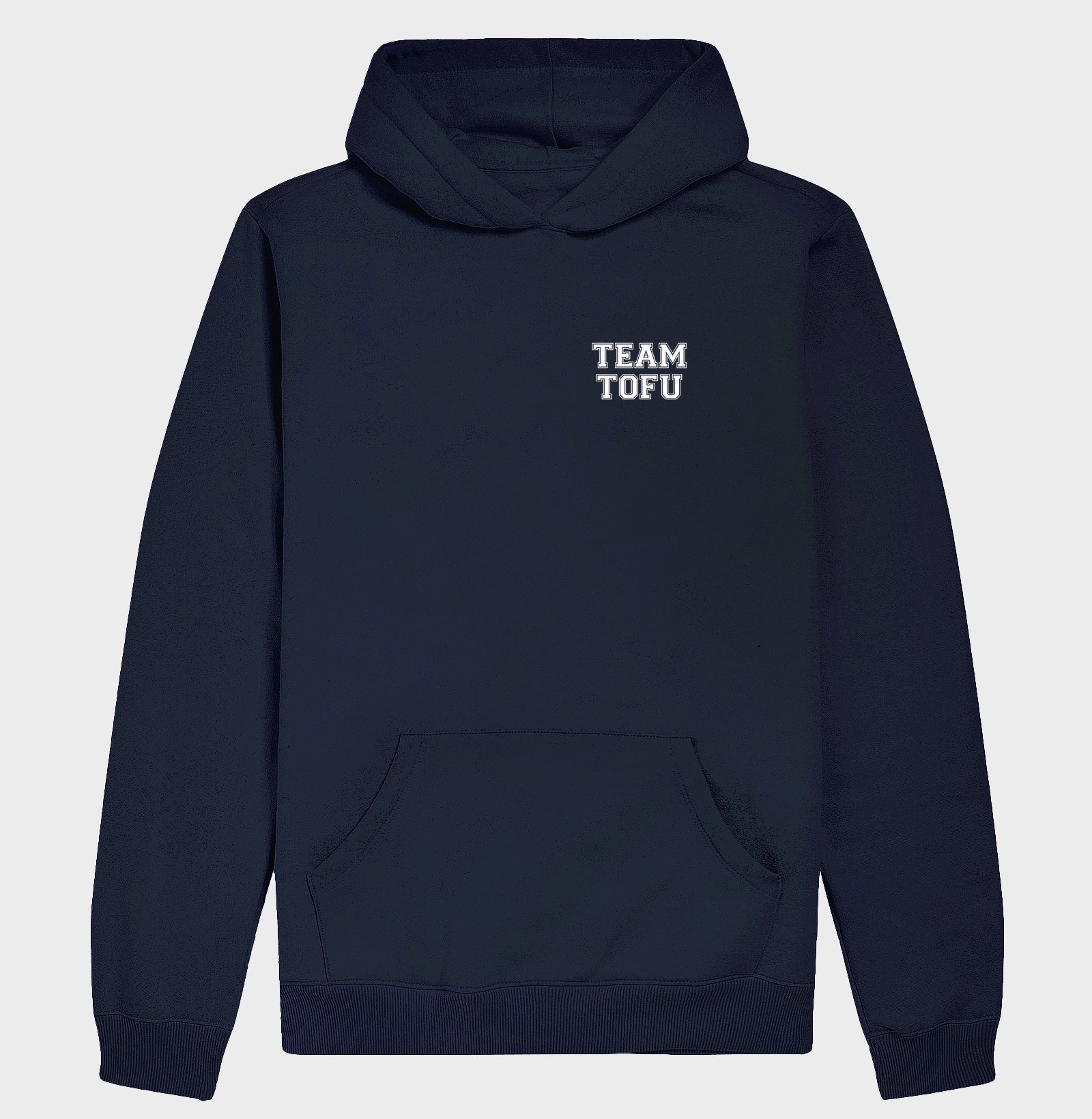 Hoodie Slim Team Tofu - Frase Branca Minimal