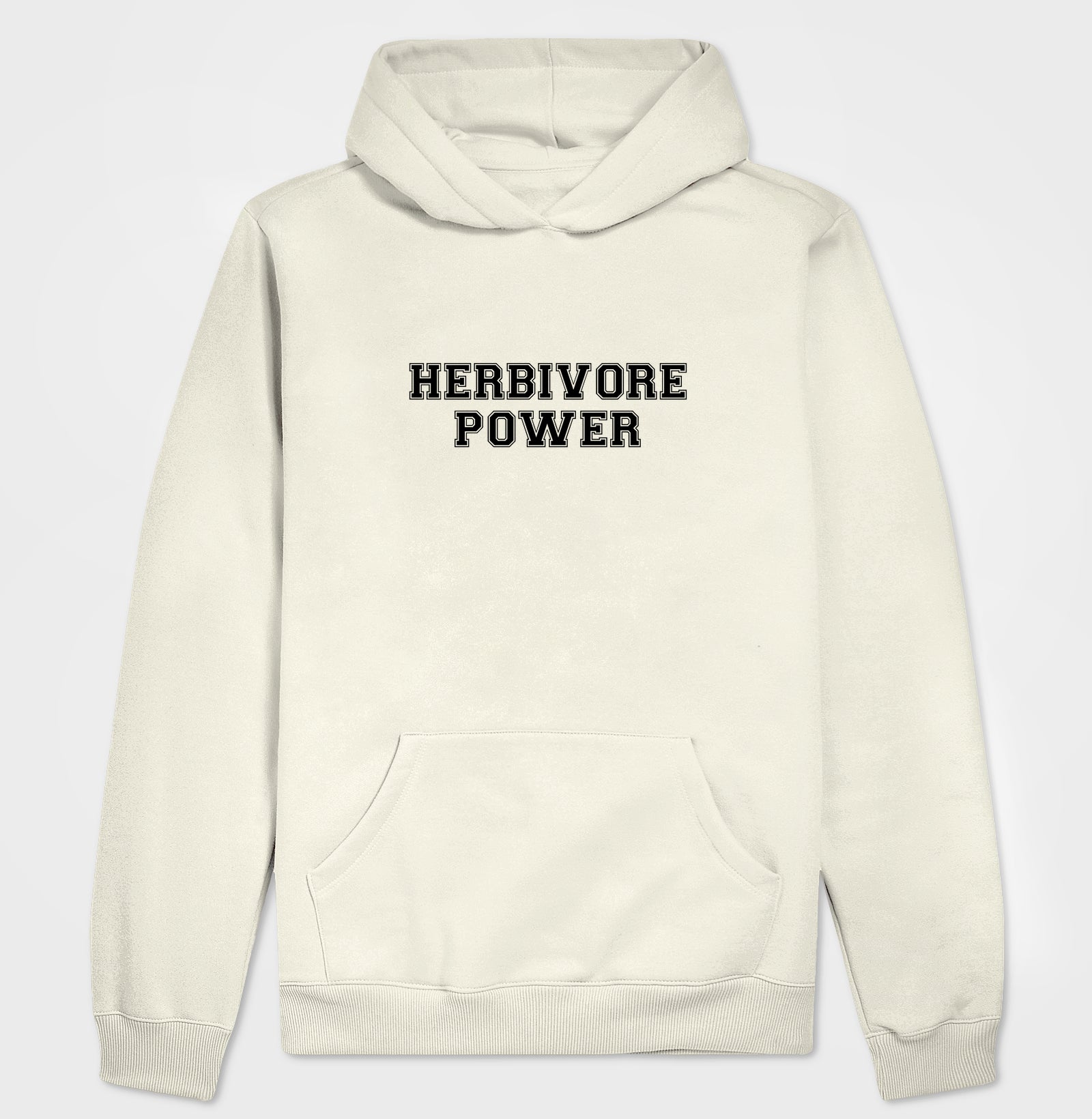 Hoodie Slim Herbivore Power - Frase Preta