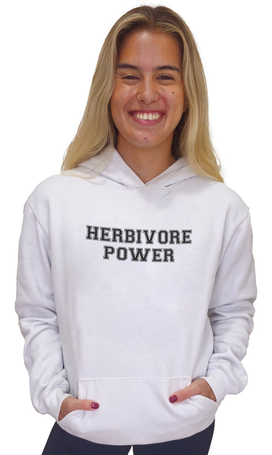 Hoodie Slim Herbivore Power - Frase Preta