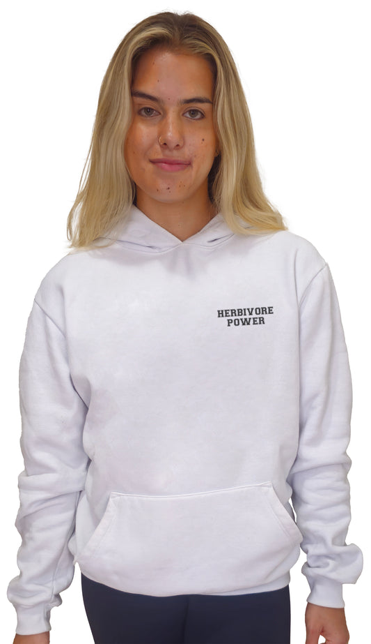 Hoodie Slim Herbivore Power - Frase Preta Minimal