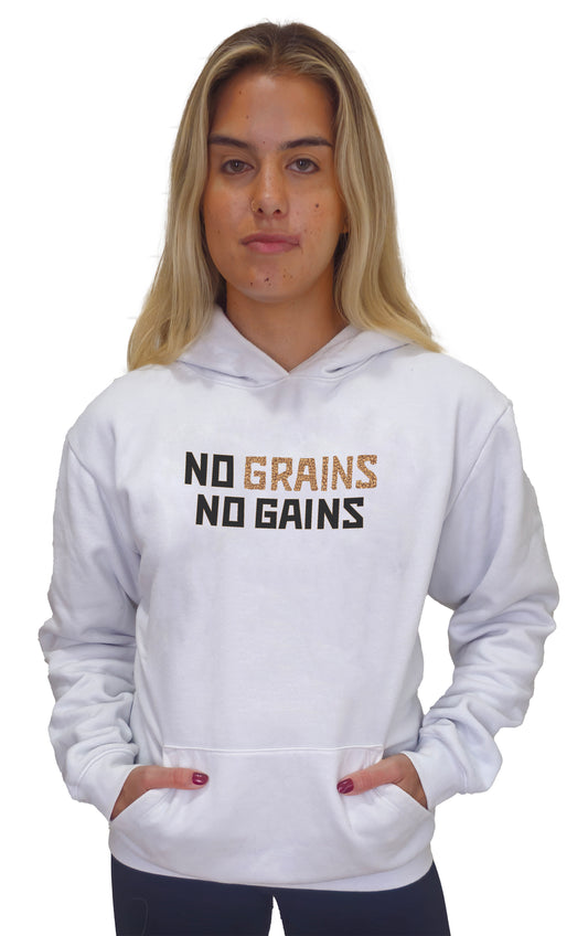 Hoodie Slim "No grains, No gains"