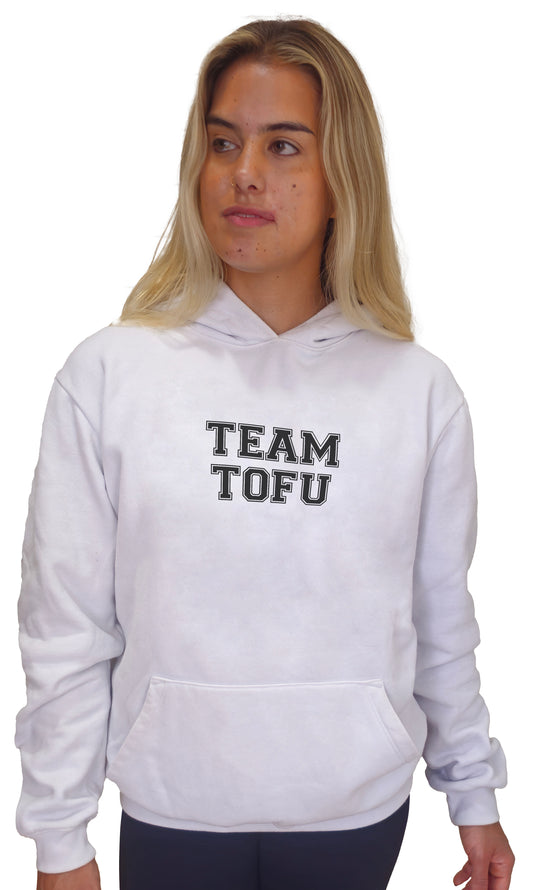 Hoodie Slim Team Tofu - Frase Preta