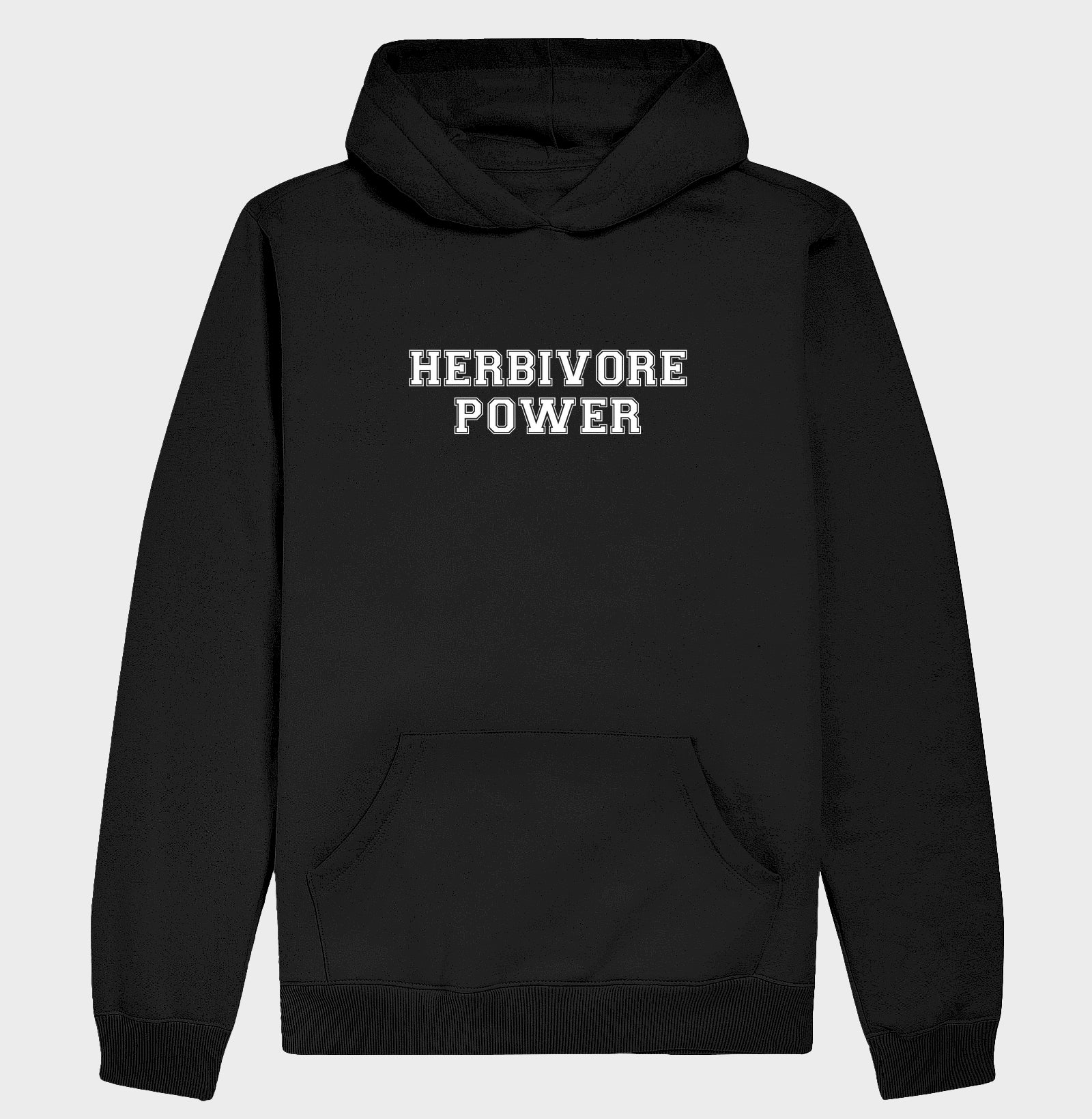 Hoodie Slim Herbivore Power - Frase Branca