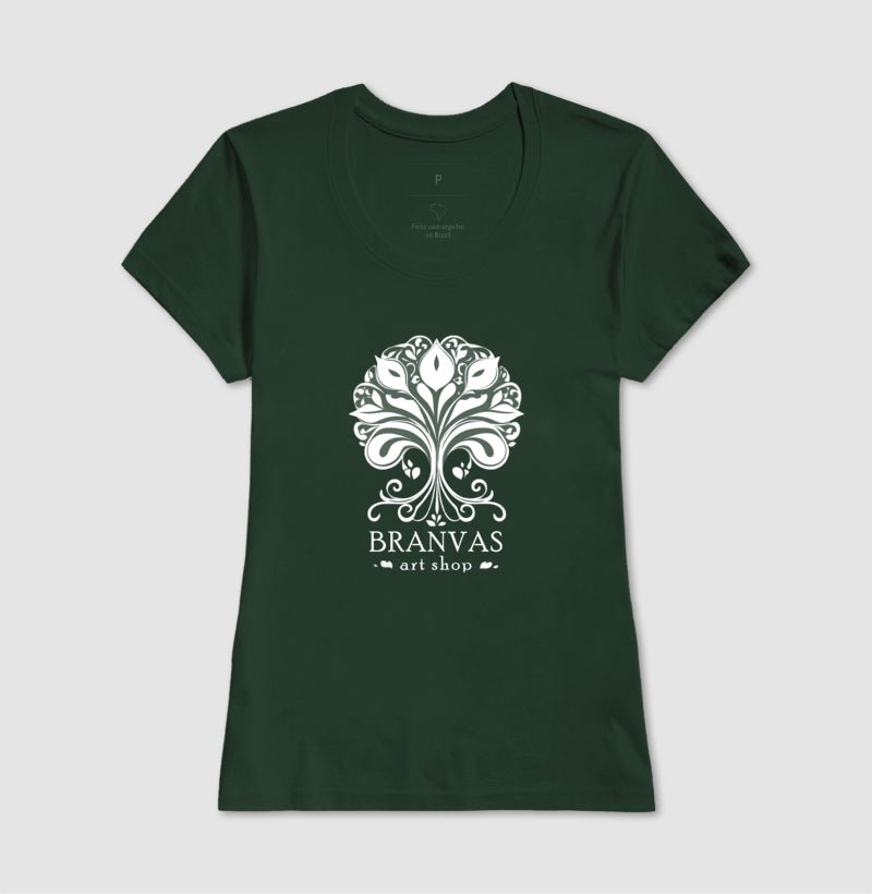 Camiseta Feminina Branvas Logo Preto e Branco - Branvas