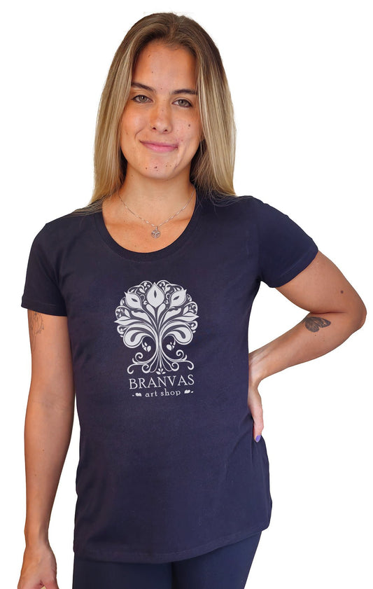 Camiseta Feminina Branvas Logo Preto e Branco - Branvas