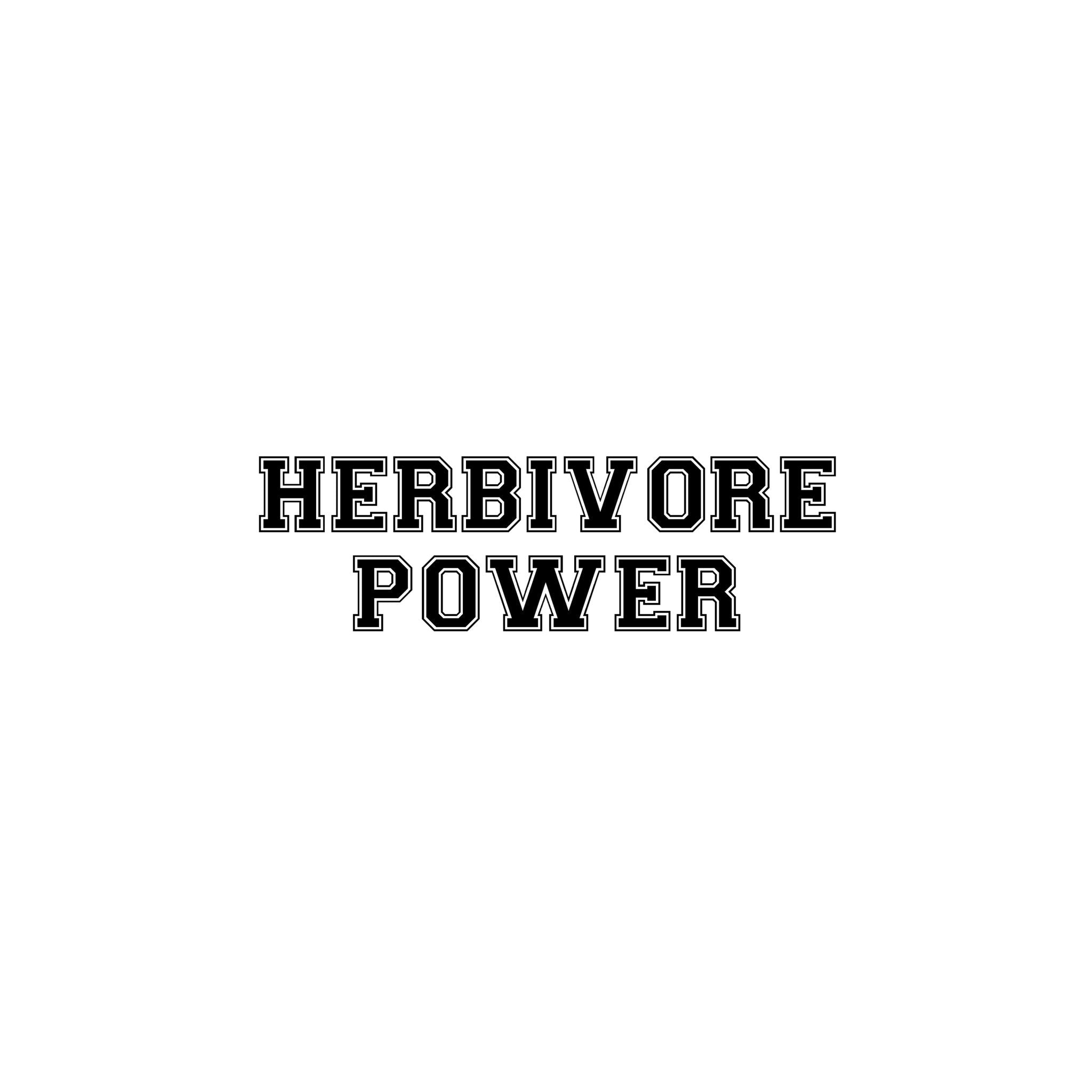 Camiseta Feminina Herbivore Power - Frase Branca - Branvas