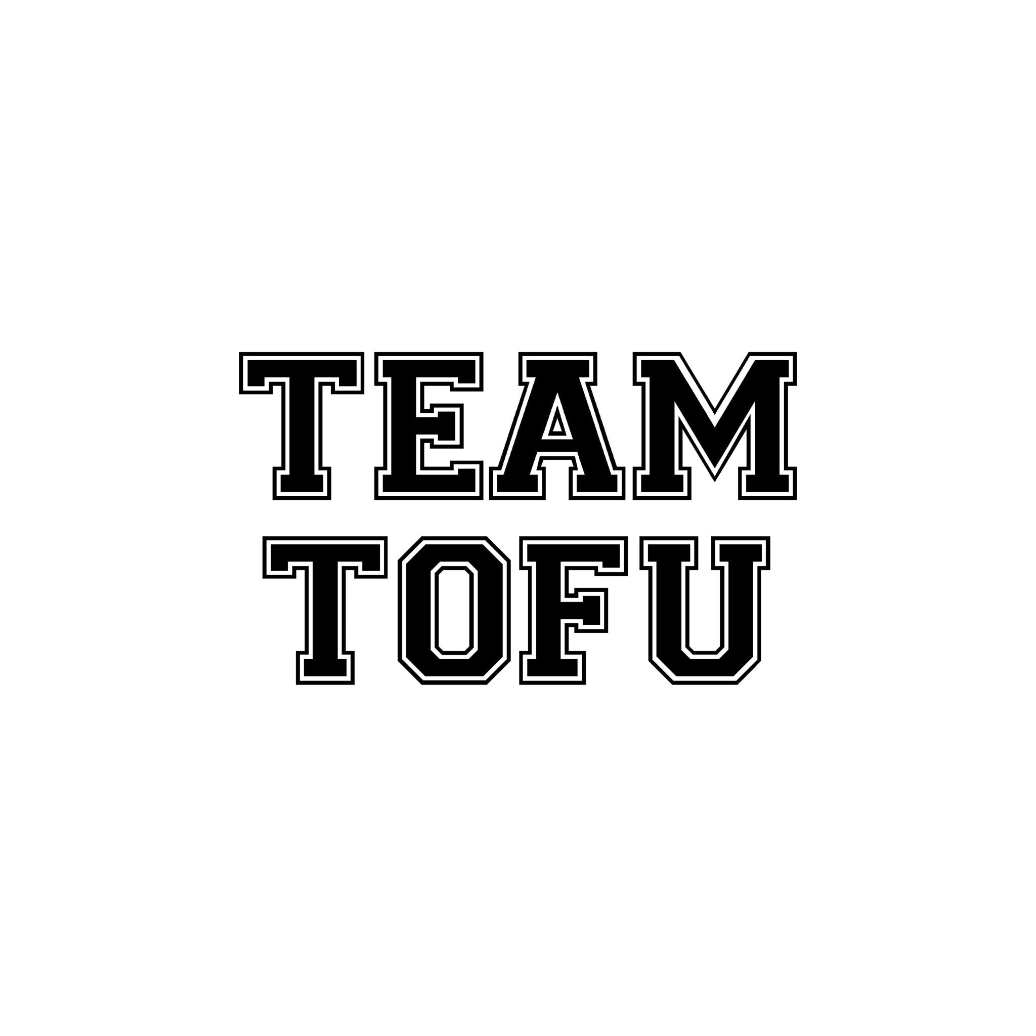 Camiseta Feminina Team Tofu - Frase Branca - Branvas