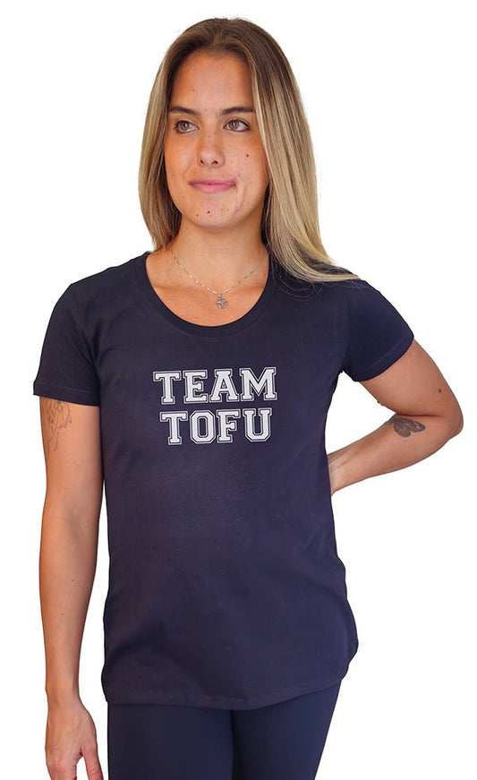 Camiseta Feminina Team Tofu - Frase Branca - Branvas