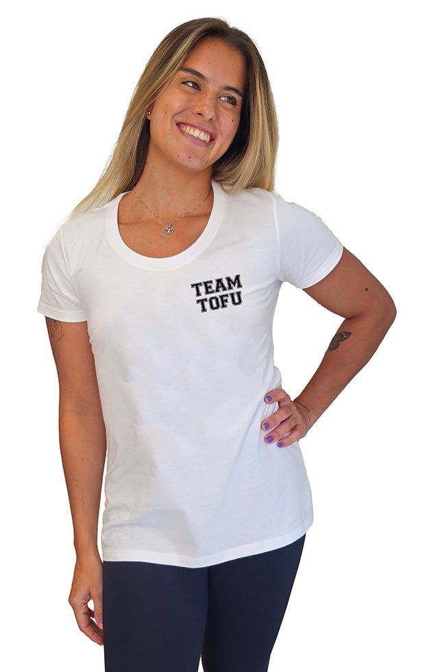 Camiseta Feminina Team Tofu - Frase Preta Minimal - Branvas