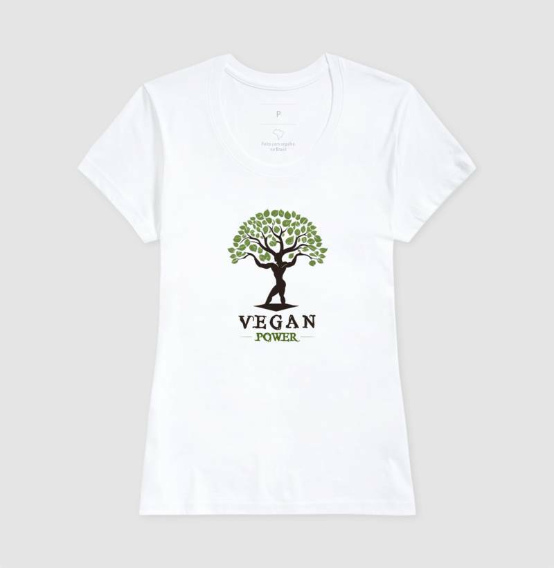 Camiseta Feminina Vegan Power - Branvas