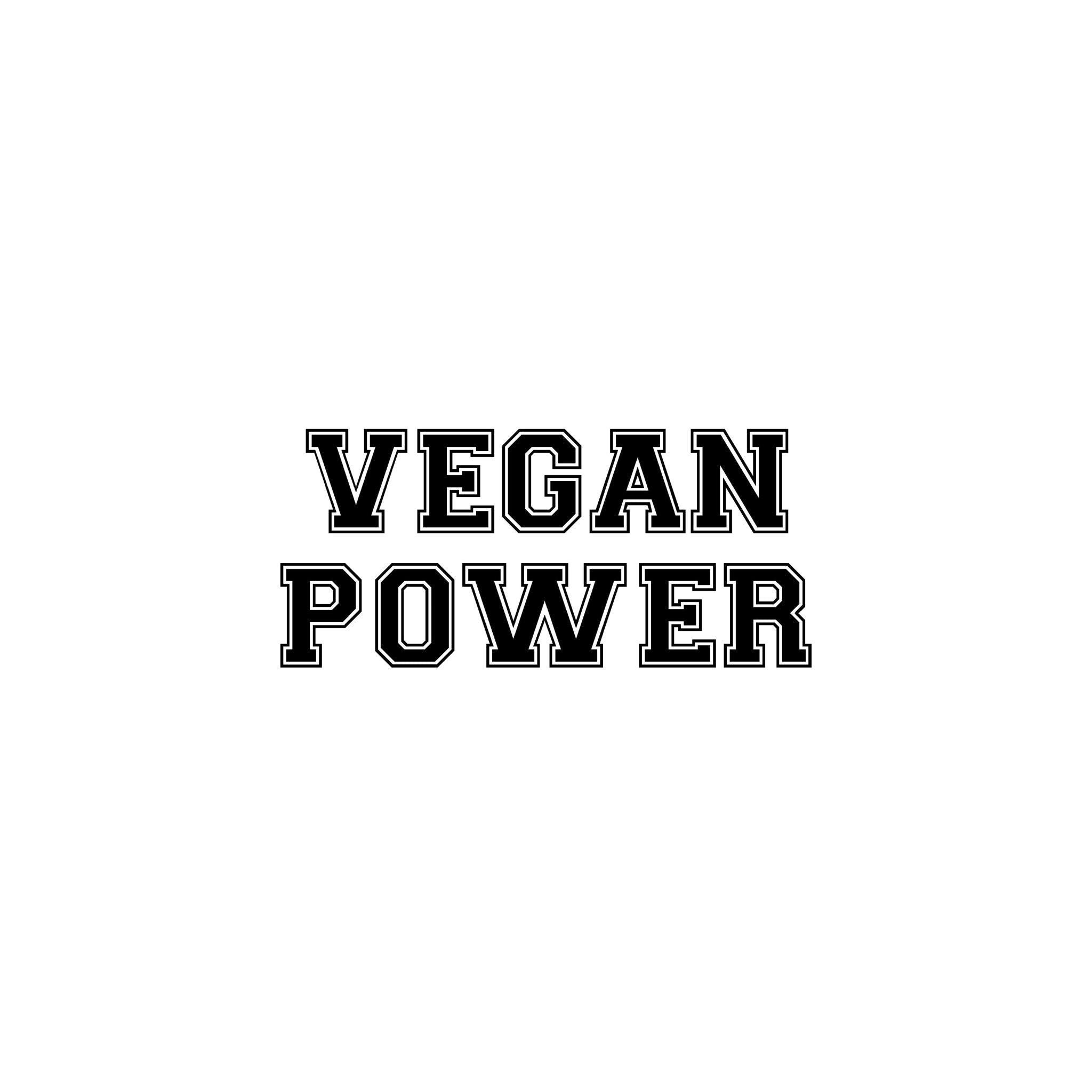 Camiseta Feminina Vegan Power - Frase Branca Minimal - Branvas