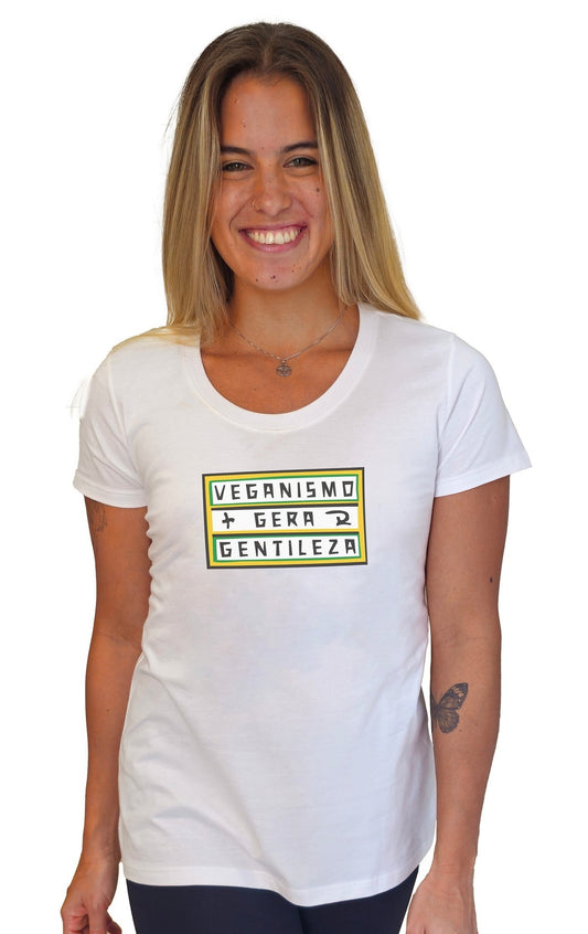 Camiseta Feminina Veganismo Gera Gentileza - Branvas