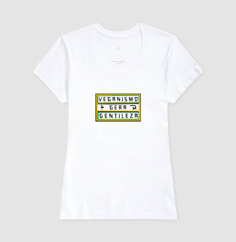 Camiseta Feminina Veganismo Gera Gentileza - Branvas