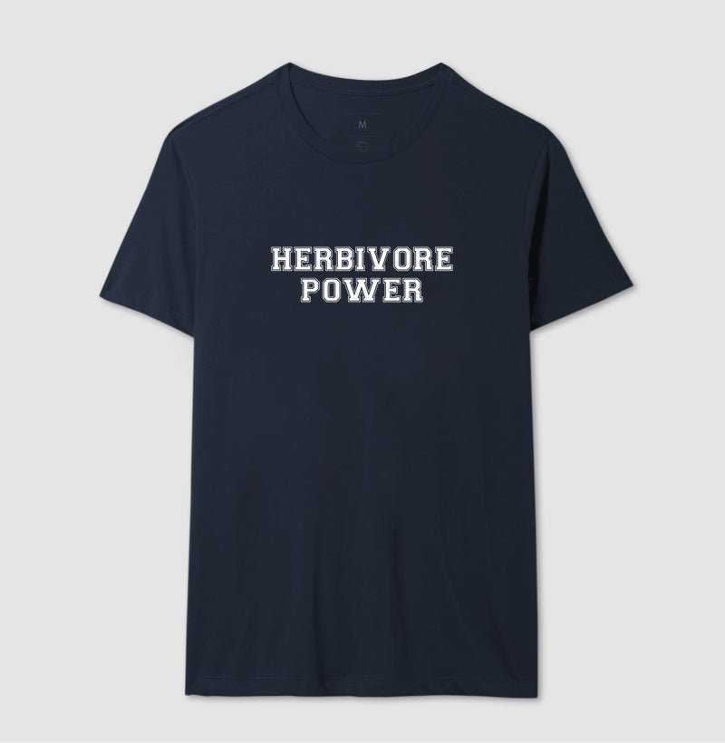 Camiseta Masculina Herbivore Power - Frase Branca - Branvas