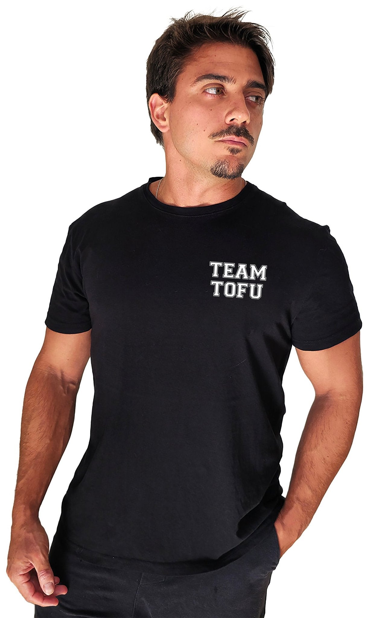 Camiseta Masculina Team Tofu - Frase Branca Minimal - Branvas