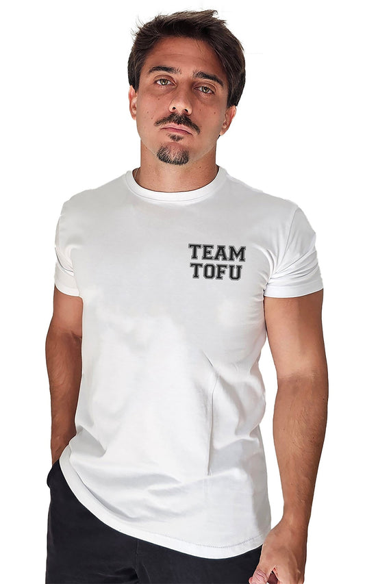 Camiseta Masculina Team Tofu - Frase Preta Minimal - Branvas