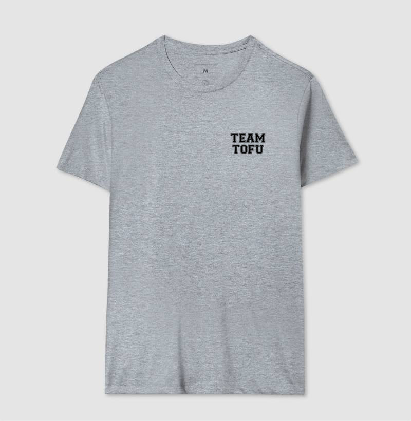 Camiseta Masculina Team Tofu - Frase Preta Minimal - Branvas