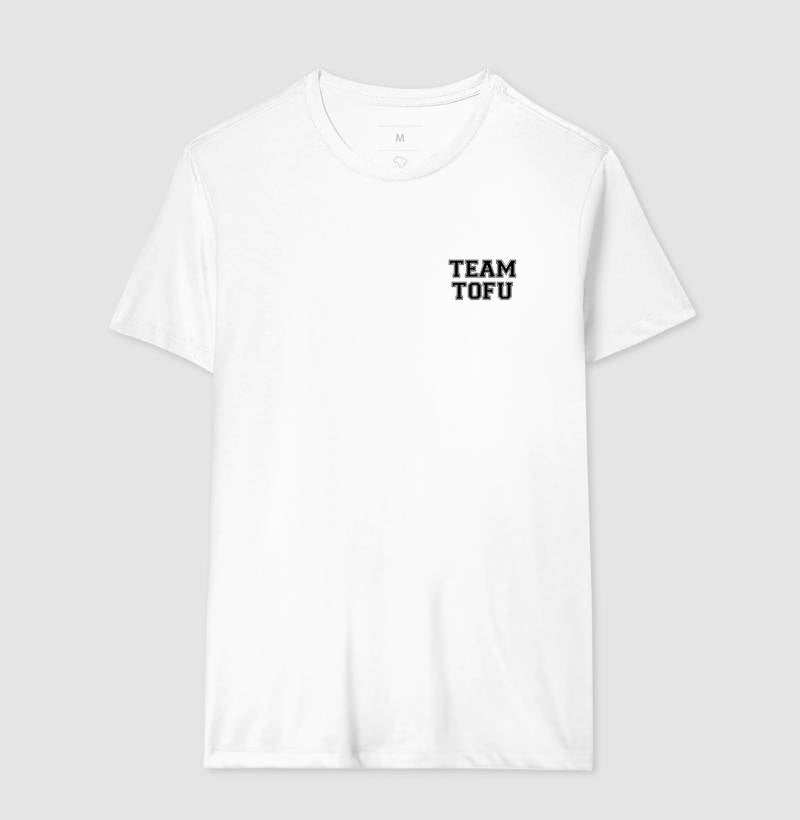 Camiseta Masculina Team Tofu - Frase Preta Minimal - Branvas