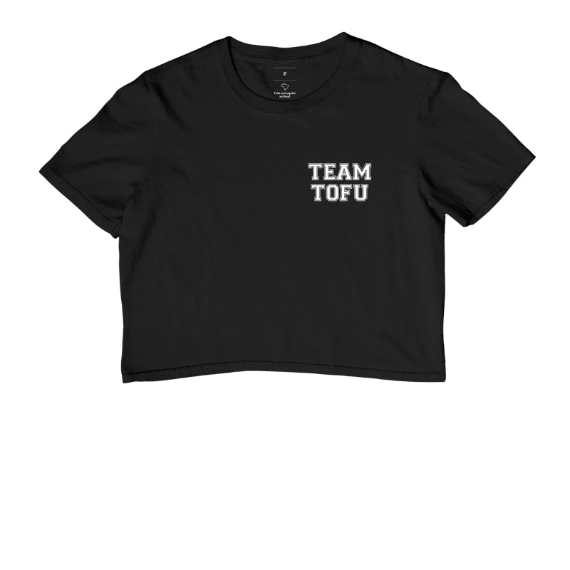 Cropped Team Tofu - Frase Branca Minimal - Branvas