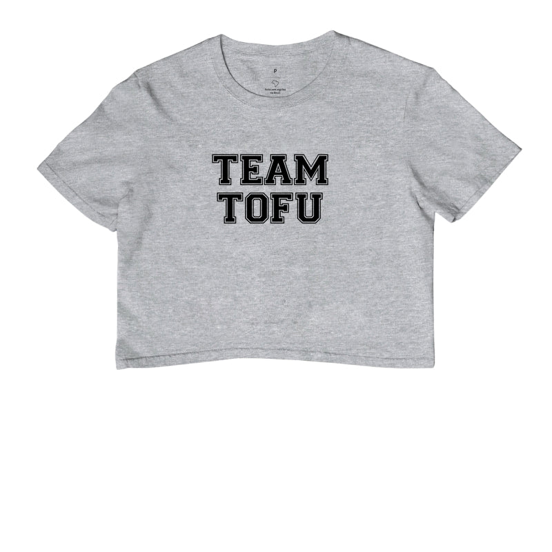 Cropped Team Tofu - Frase Preta - Branvas