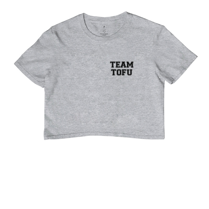 Cropped Team Tofu - Frase Preta Minimal - Branvas