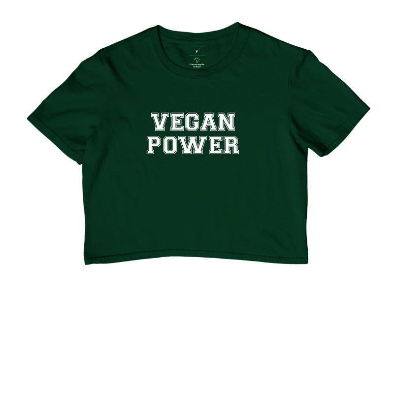 Cropped Vegan Power - Frase Branca - Branvas