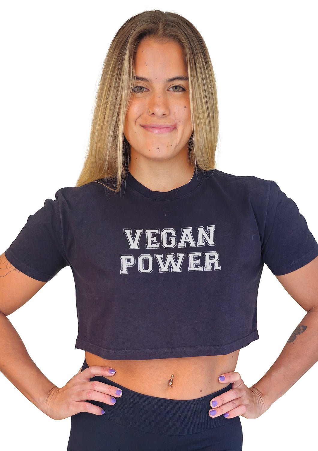 Cropped Vegan Power - Frase Branca - Branvas