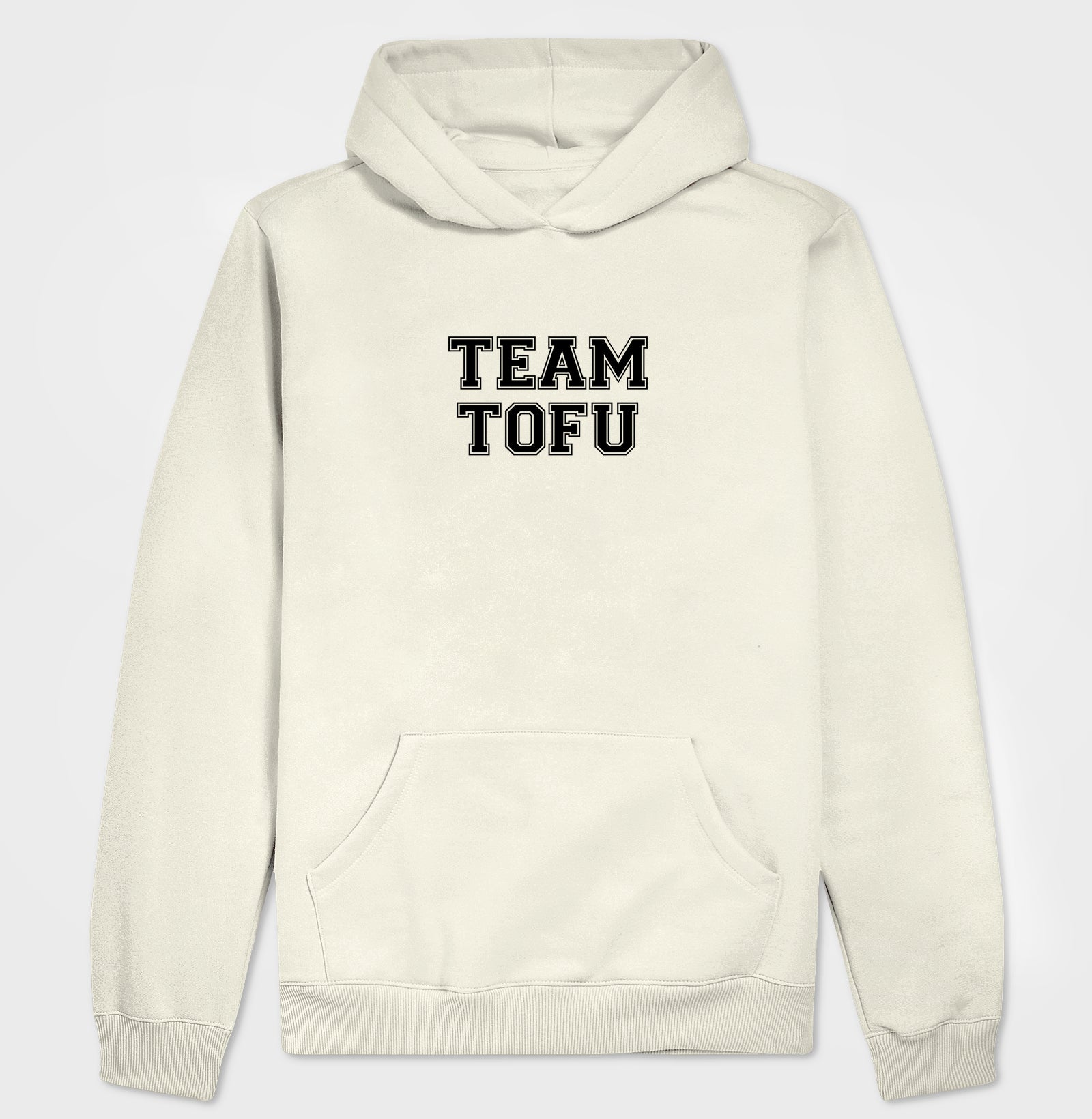 Hoodie Slim Team Tofu - Frase Preta