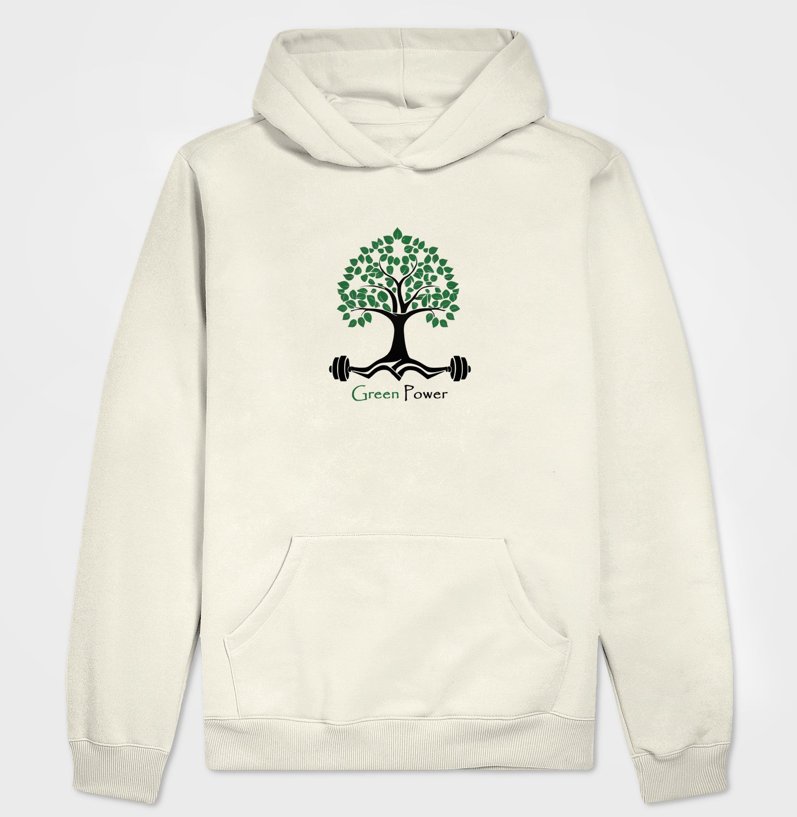 Hoodie Slim Green Power - Branvas