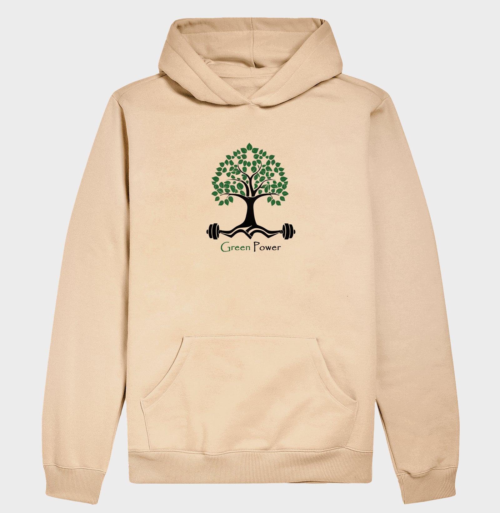 Hoodie Slim Green Power - Branvas