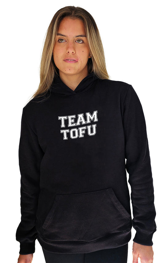 Hoodie Slim Team Tofu - Frase Branca