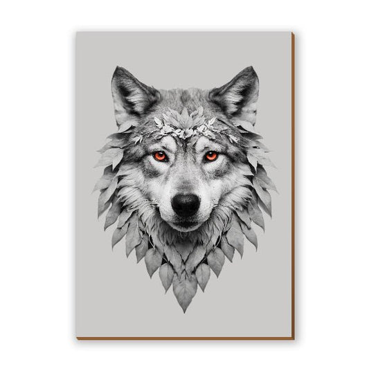 Placa Decorativa Lobo Escarlate - Branvas