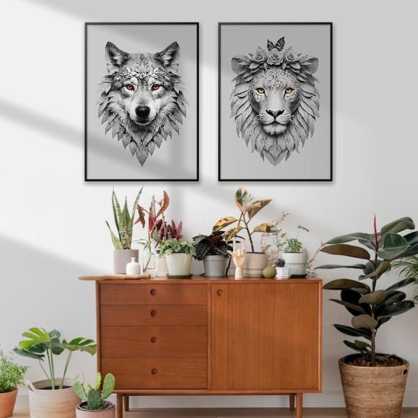 Quadro Lobo Escarlate - Branvas