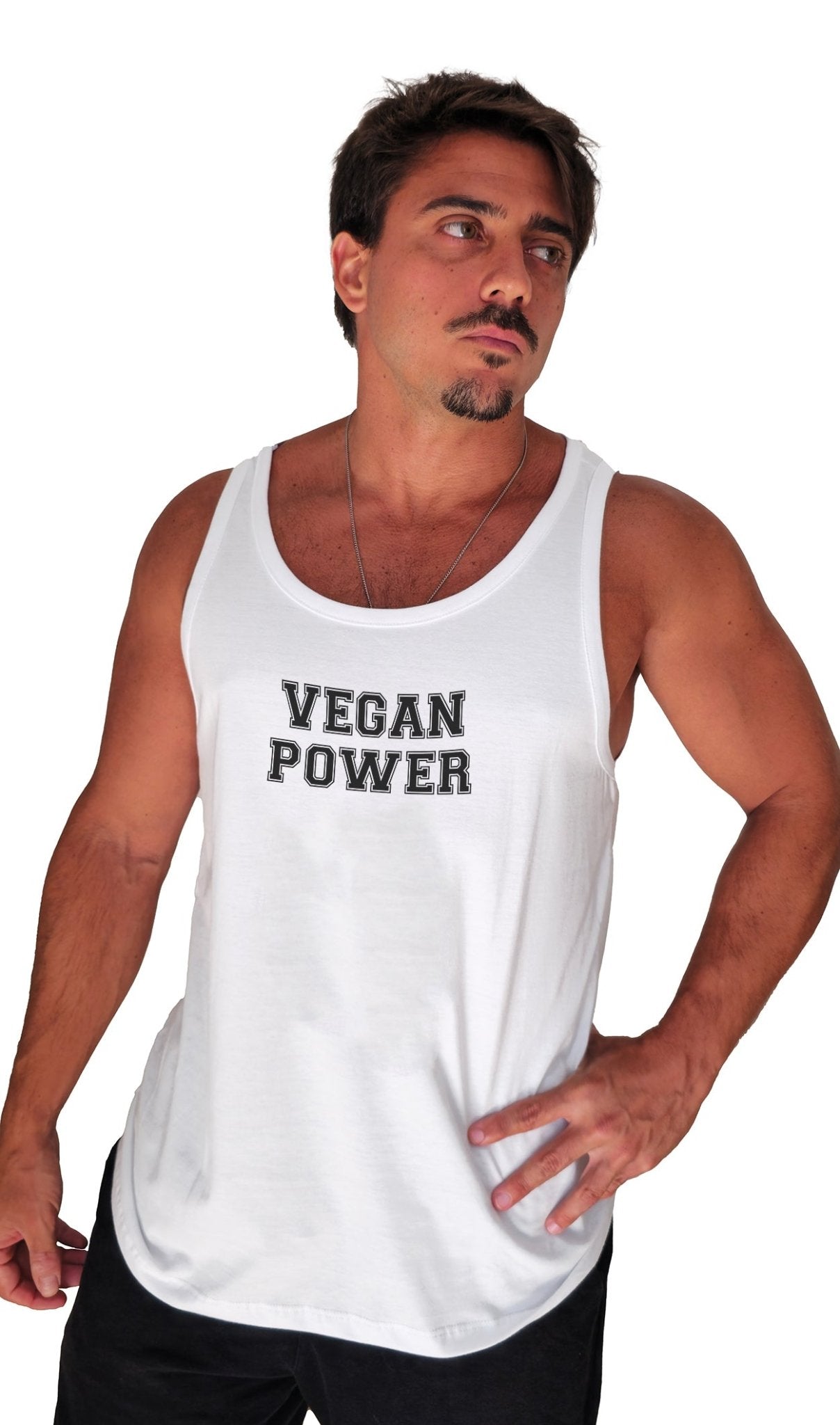 Regata Vegan Power - Frase Preta - Branvas