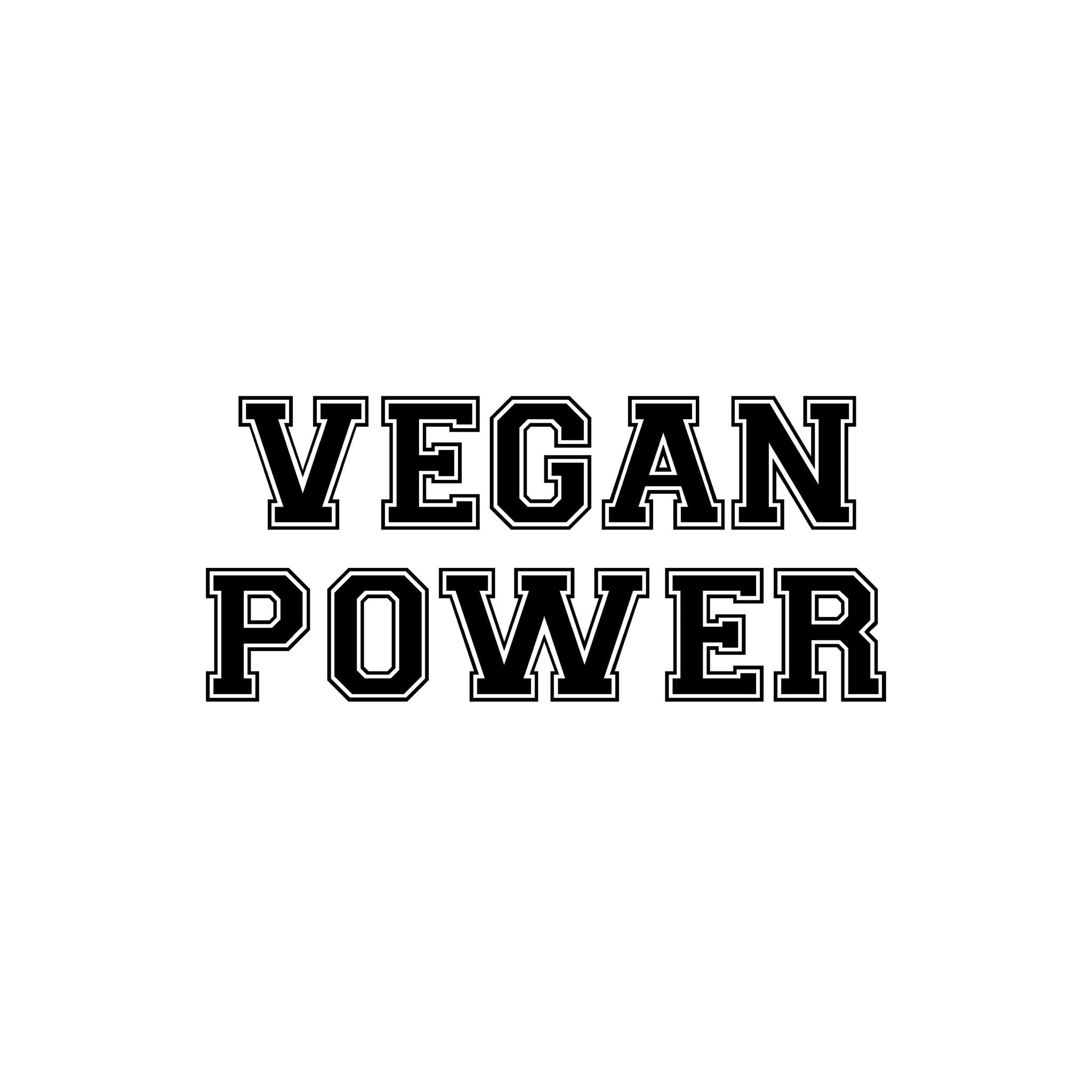 Regata Vegan Power - Frase Preta - Branvas