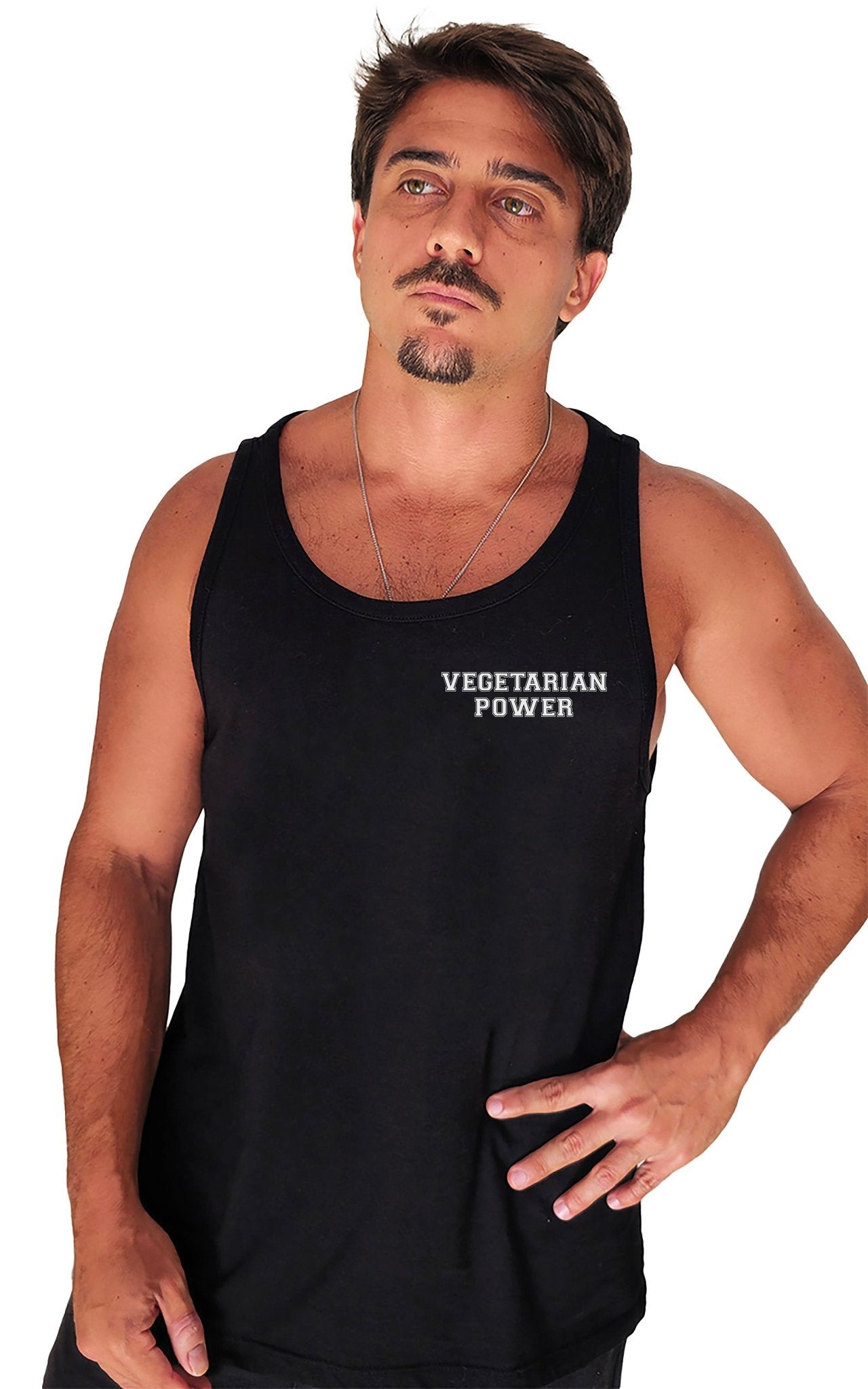 Regata Vegetarian Power - Frase Branca Minimal - Branvas